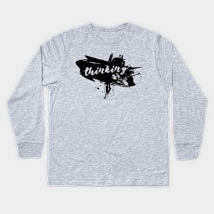 Thinking... Kids Long Sleeve T-Shirt